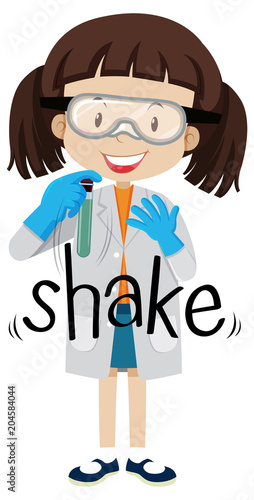 A Scientist Shaking a Test Tube