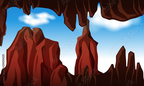 Outside View Looking from Cave