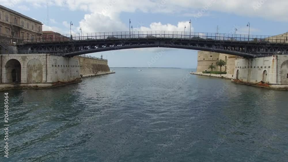 Aerial, Ponte Greenvale bridge in Taranto Aerial, Ponte Greenvale bridge in Taranto