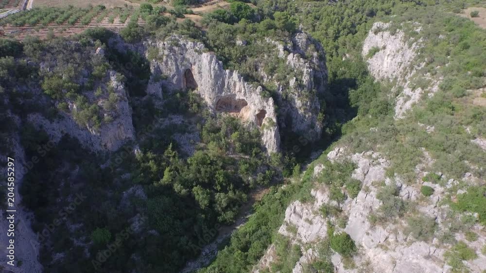 Scenic cliffs in Gravina in Puglia, aerial Scenic cliffs in Gravina in Puglia, aerial