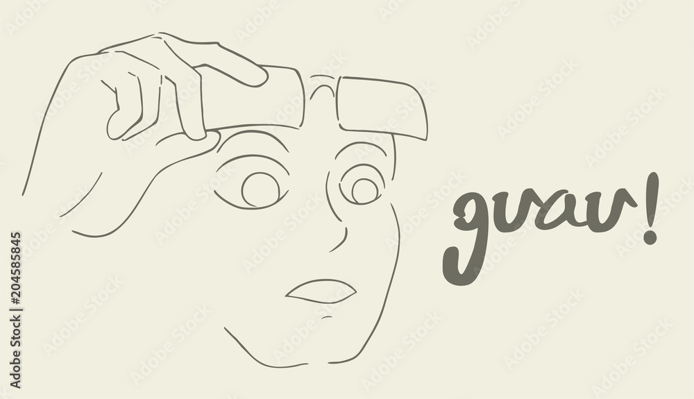 Naklejka premium funny wow message in spanish