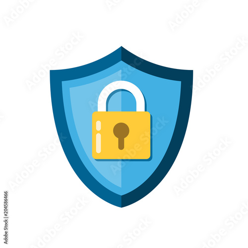 Flat Lock Shield App Icon Graphic Resources for internet security