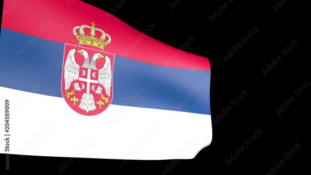 セルビア共和国の国旗 Stock ビデオ Adobe Stock