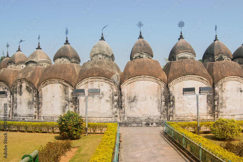 Fototapeta premium 108 Shiva Temples of Kalna, Burdwan