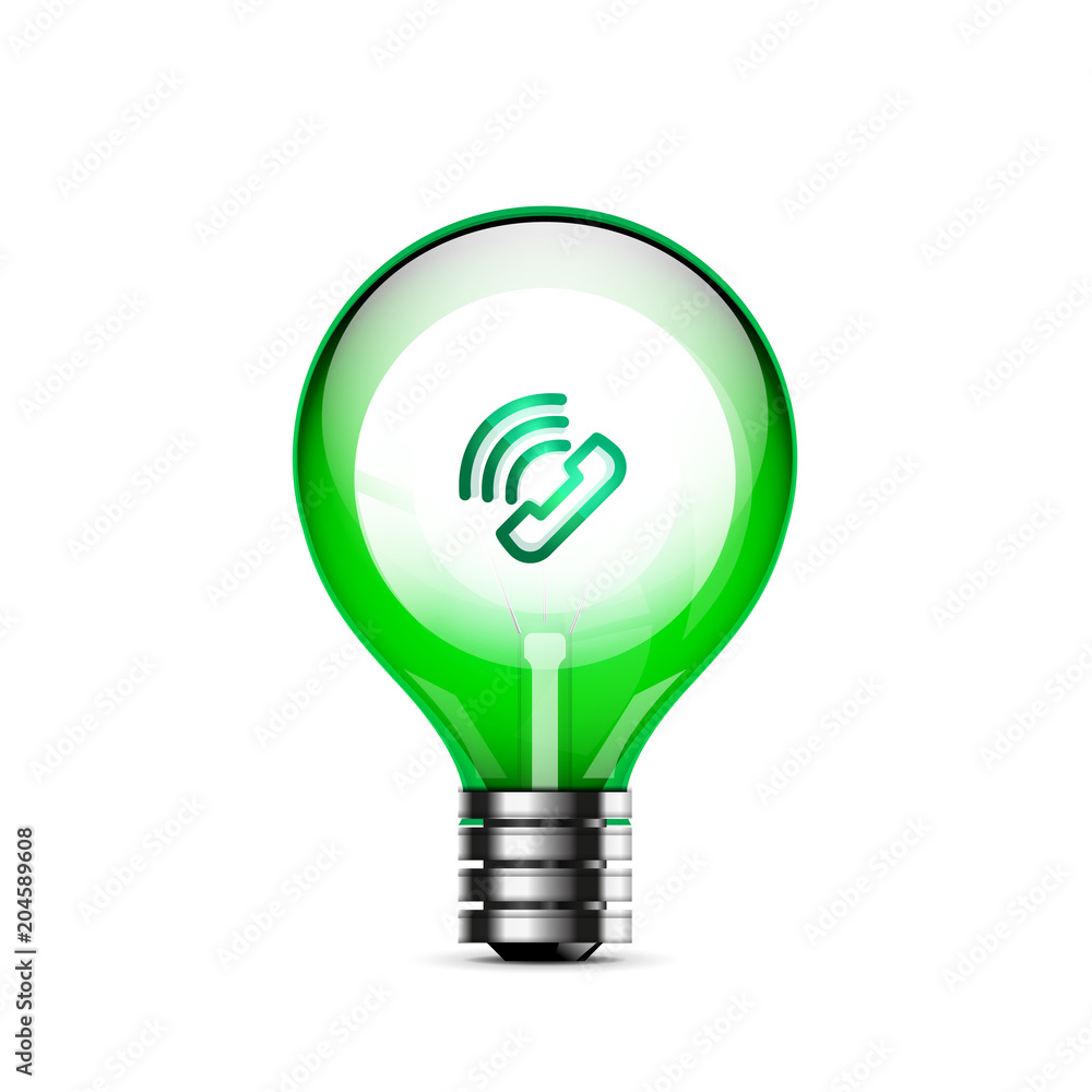 Phone button, call support idea, vector illustration Phone button, call support idea, vector illustration