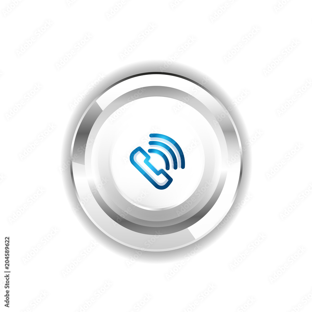 Phone button, call support idea, vector illustration Phone button, call support idea, vector illustration