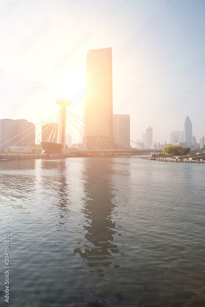 Obraz premium Cityscape of Tianjin, China