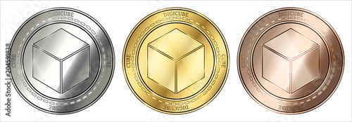 DigiCube (CUBE) coin set.