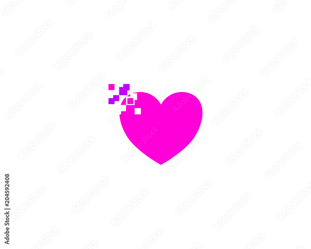 love pixel logo