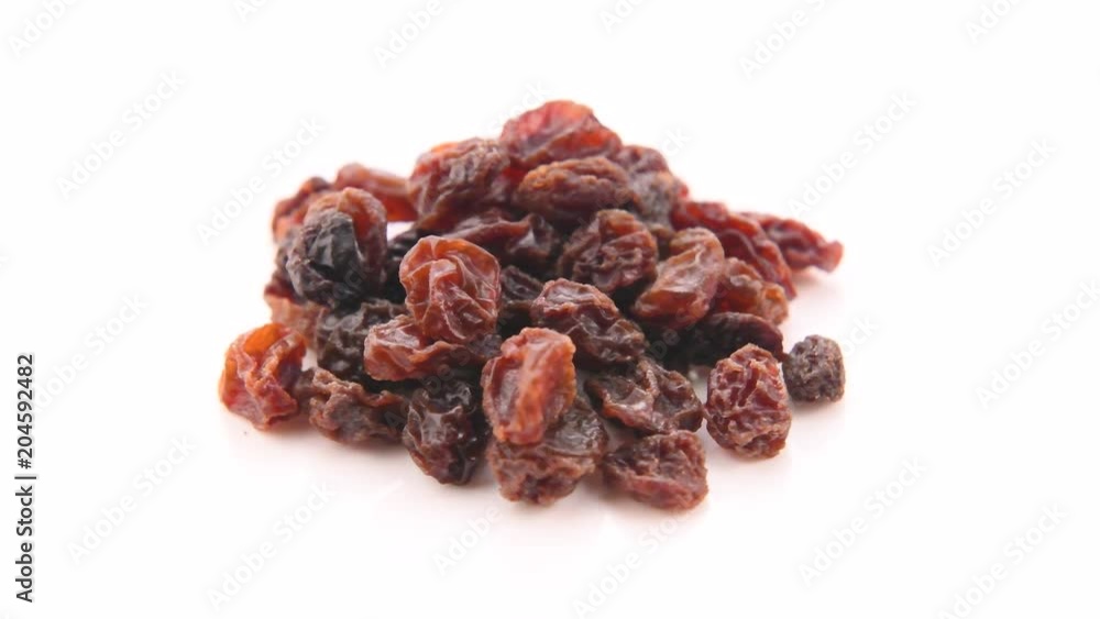 close up raisins rotation. close up raisins rotation.