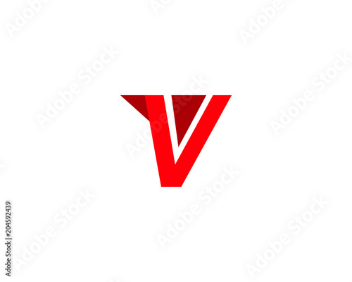 v letter logo
