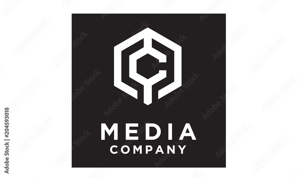 Hexagon Initial Monogram CM MC logo design inspiration Hexagon Initial Monogram CM MC logo design inspiration