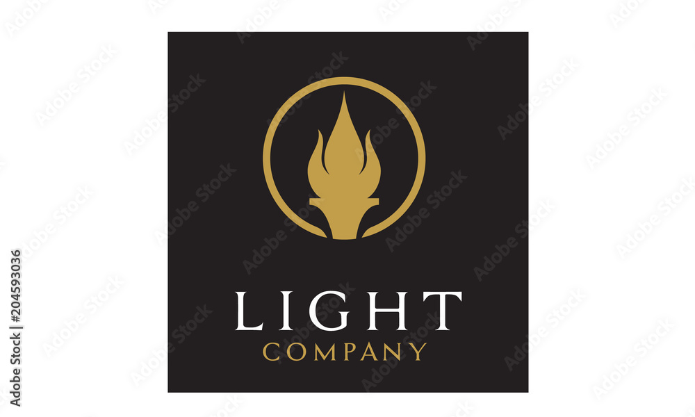 Elegant Luxury Torch, Golden Torchlight Fire Flame logo design inspiration Elegant Luxury Torch, Golden Torchlight Fire Flame logo design inspiration