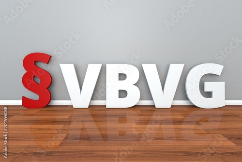 German Law VBVG abbreviation for Law on the remuneration of guardians and guardians 3d illustration