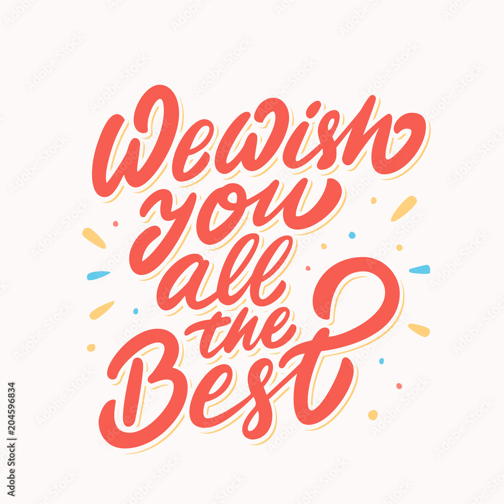 We Wish You All The Best Farewell Card Stock Vector Adobe Stock