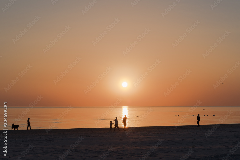 Sunset time at Baltic sea. Sunset time at Baltic sea.