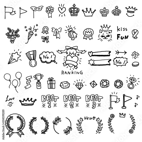 ランキング メダル 手描き イラスト セット Stock Vector Adobe Stock ランキング メダル 手描き イラスト セット Stock Vector Adobe Stock