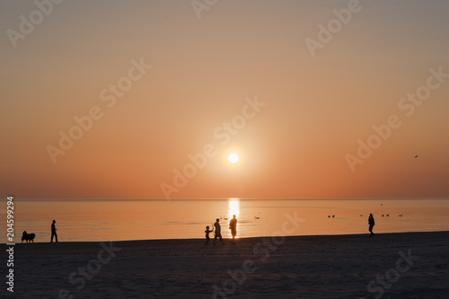 Sunset time at Baltic sea.