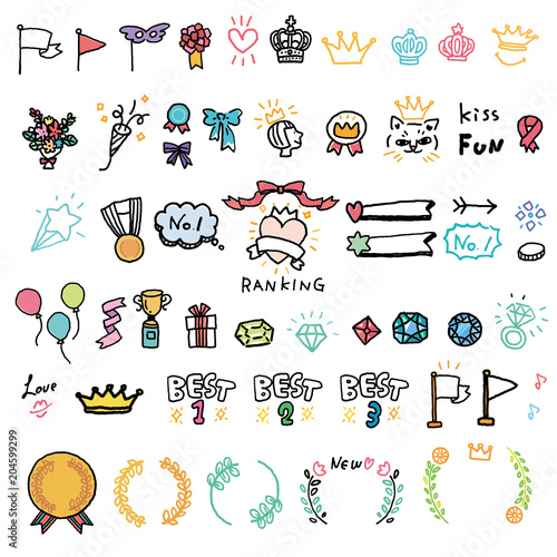 ランキング アイコン メダル 手描き イラスト セット Stock Vector Adobe Stock ランキング アイコン メダル 手描き イラスト セット Stock Vector Adobe Stock