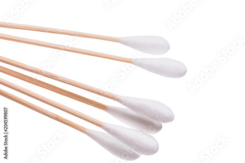 Cotton buds isolated on white