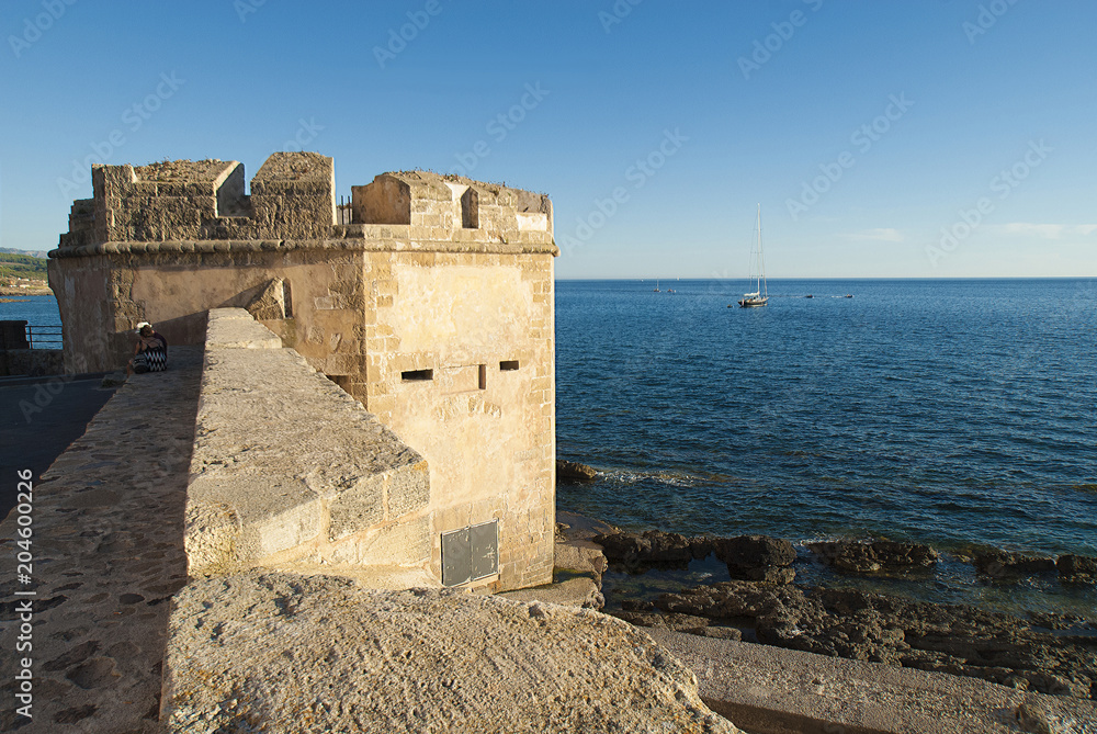 ALGHERO, SARDEGNA, walls by Bastioni San Marco, Alghero, island of Sardinia, Sassari province, Italy, Europe