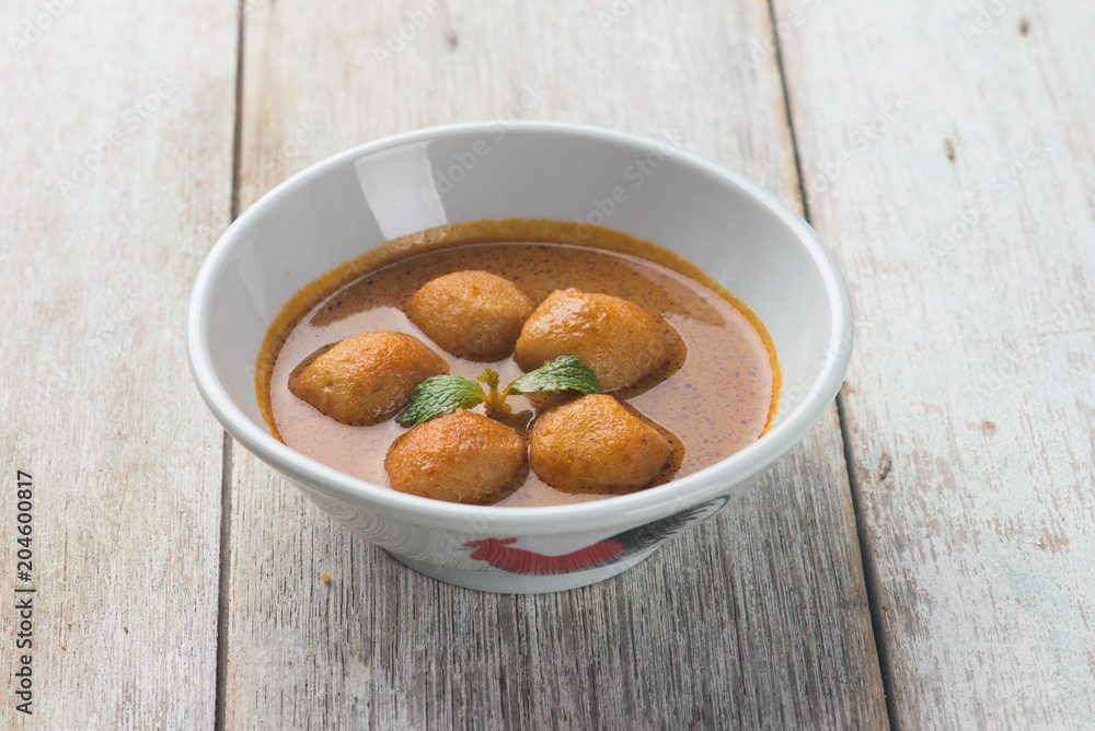 fish ball curry popular asian food fish ball curry popular asian food