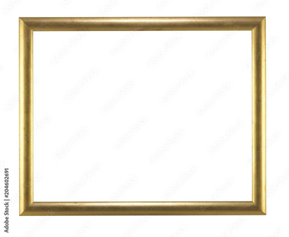 GOLD PICTURE FRAME ISOLATED ON WHITE BACKGROUND GOLD PICTURE FRAME ISOLATED ON WHITE BACKGROUND
