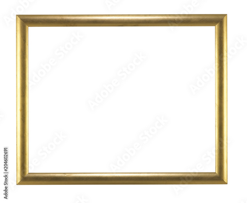GOLD PICTURE FRAME ISOLATED ON WHITE BACKGROUND