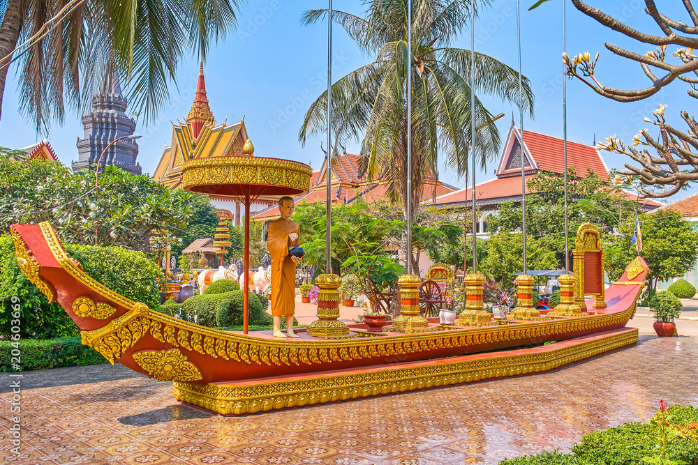 Obraz premium Wat Preah Prom Rath beautiful temple in Siem Reap, Cambodia