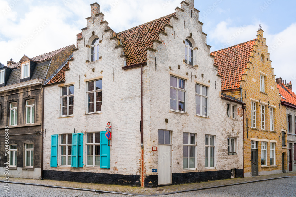 Old historical buildings in Bruges, Belgium