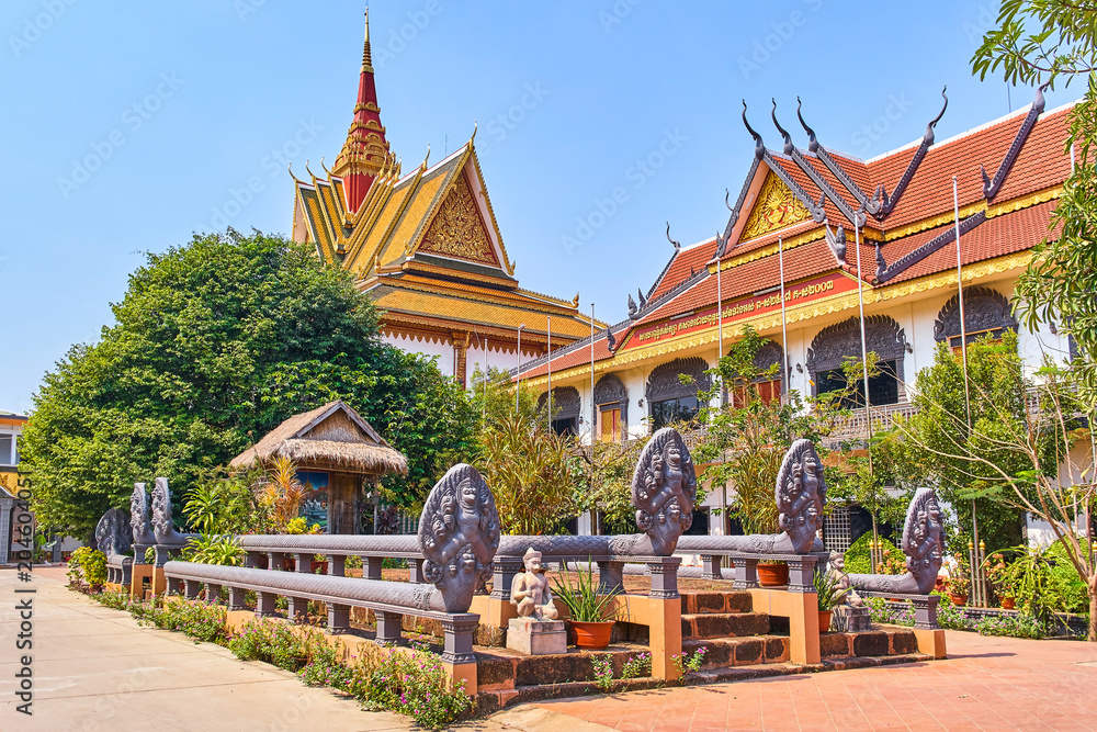 Obraz premium Wat Preah Prom Rath beautiful temple in Siem Reap, Cambodia