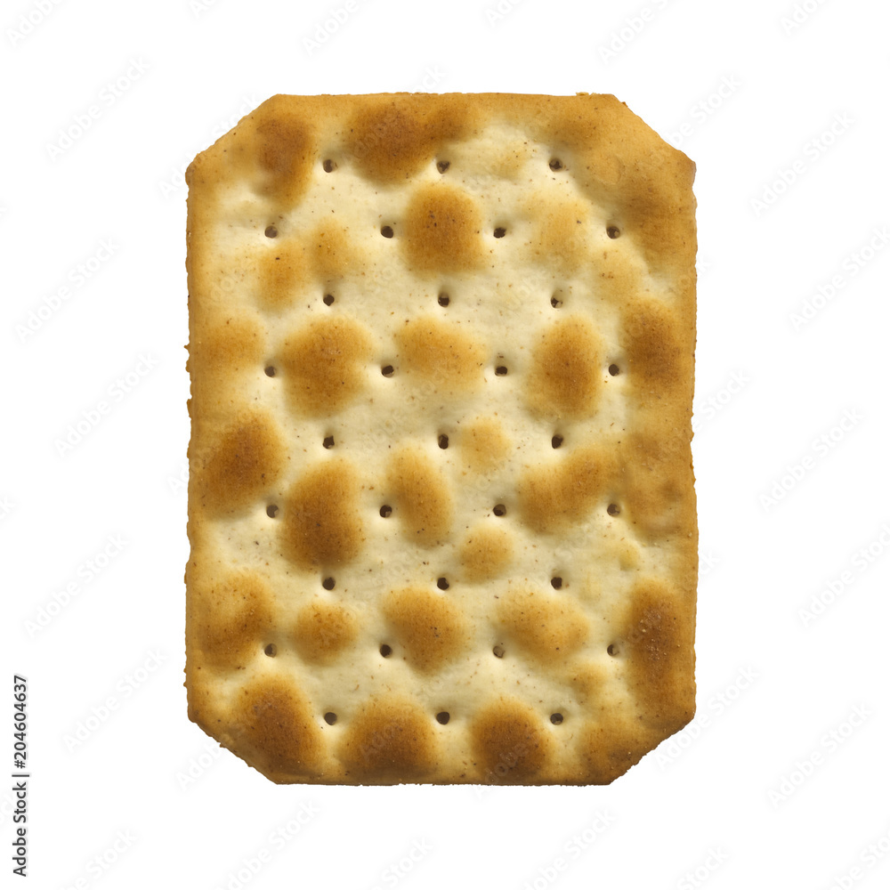 SINGLE WATER BISCUIT CHEESE CRACKER ISOLATED ON WHITE BACKGROUND SINGLE WATER BISCUIT CHEESE CRACKER ISOLATED ON WHITE BACKGROUND