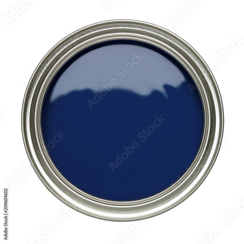 Wallpaper Mural TIN OF OPEN NAVY BLUE PAINT ISOLATED ON WHITE BACKGROUND Torontodigital.ca