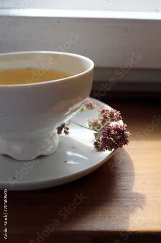 Tea made from dried oregano is a medicinal herb that has a pleasant aroma