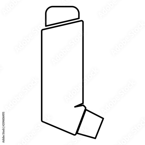 Manual inhaler icon black color illustration flat style simple image
