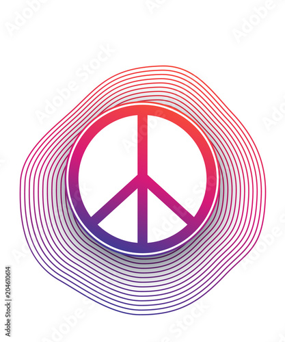 peace sign, vector poster, modern design