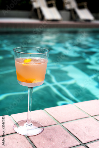 Cocktail drink by the pool