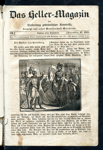 The faithful wives of Weinsberg (from Das Heller-Magazin, December 27, 1834)