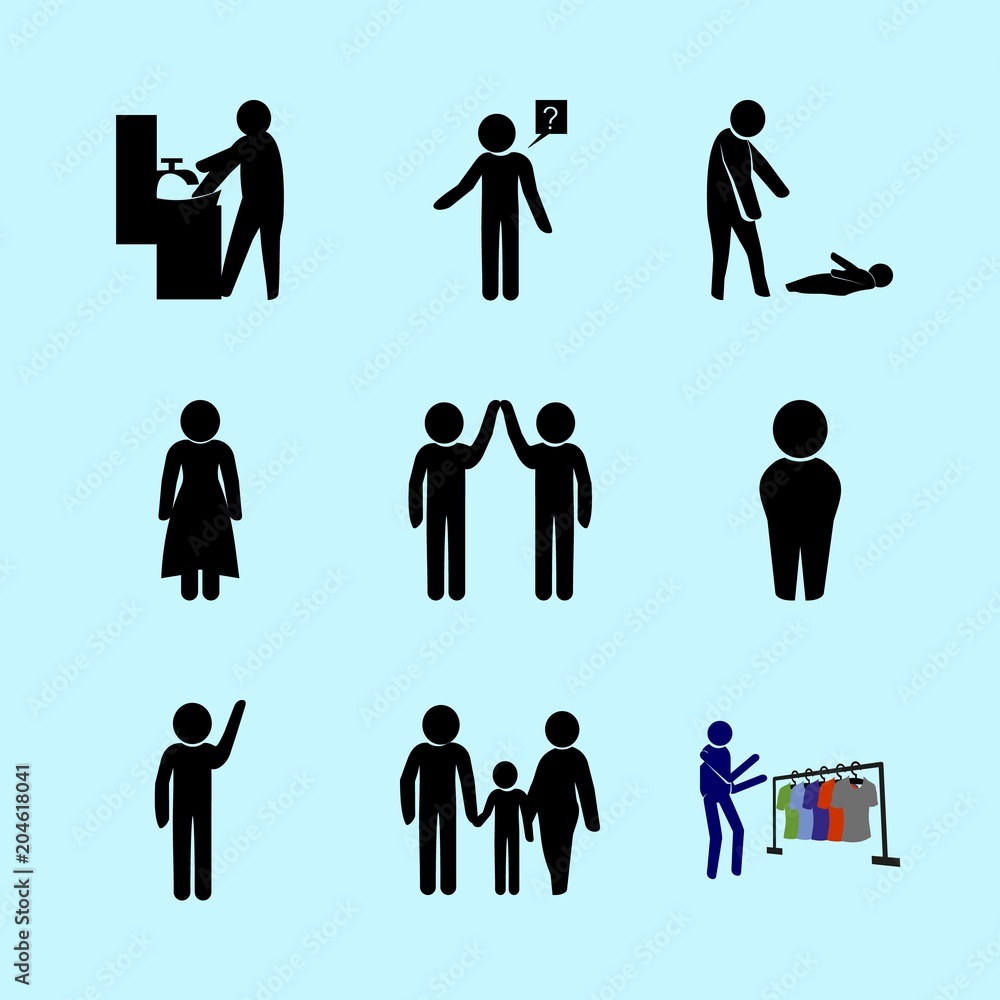 icons about Human with solution, fun, crane, problem and buyer icons about Human with solution, fun, crane, problem and buyer