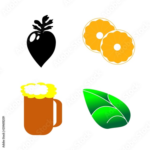 icons about Food with orange, citrus, decoration, bar and freshness
