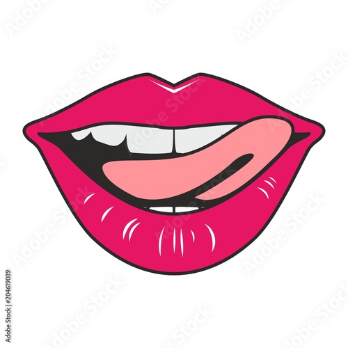 Lips With Tongue