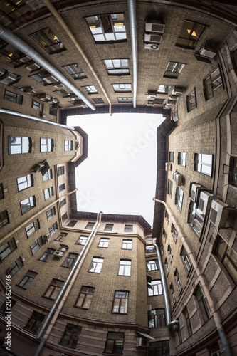 Yard-well in Saint Petersburg, Russia