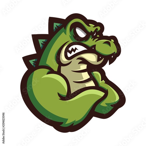 crocodile/alligator/reptire esport gaming mascot logo template