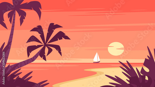 Sunrise and a ship