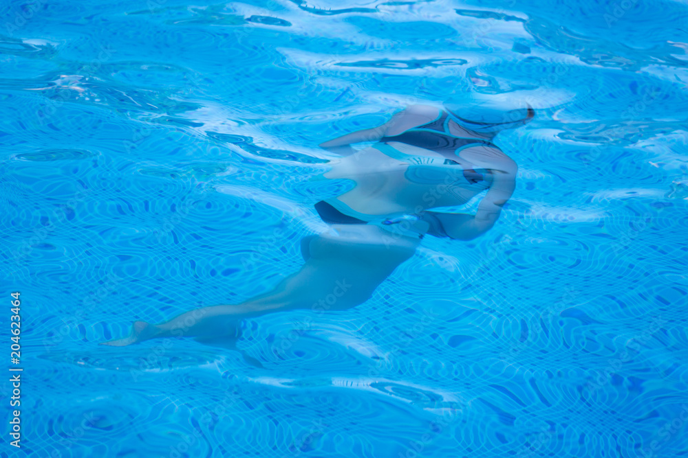 Fototapeta premium blur man in the pool