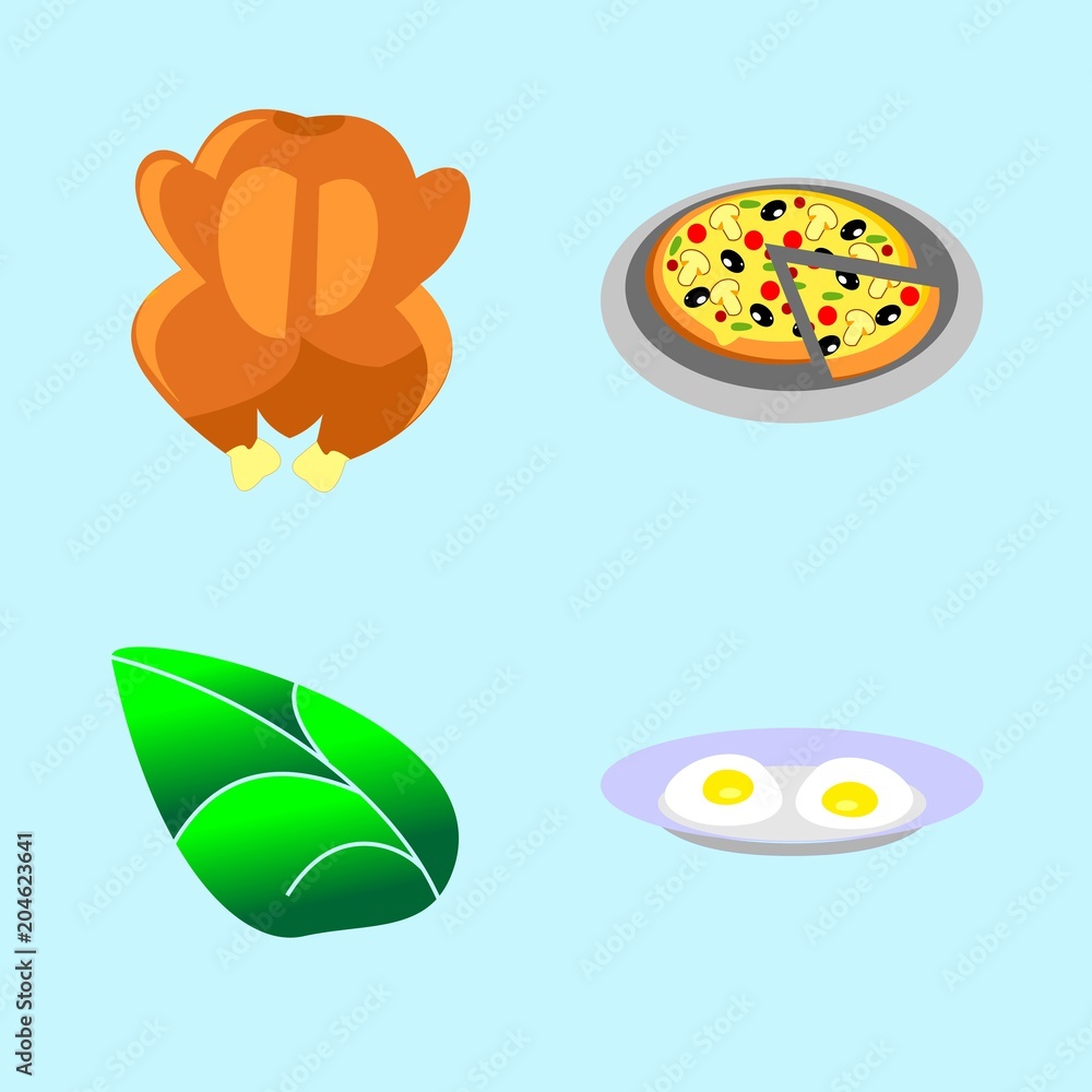 icons about Food with chiken, eat, baked, dinner and salami icons about Food with chiken, eat, baked, dinner and salami