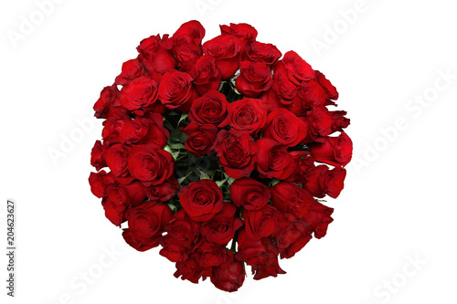 large bouquet of red roses
