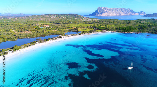 Cala Brandinchi aus der Luft