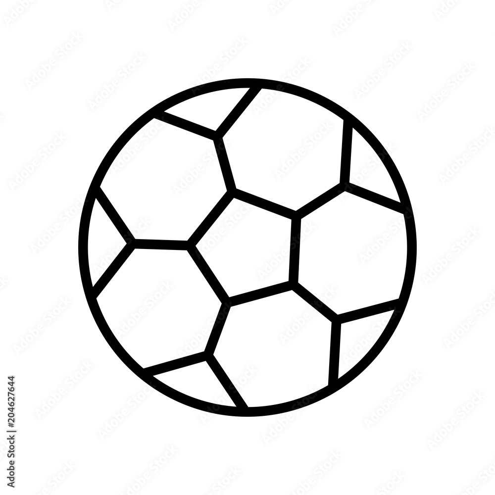 football ball icon. simple illustration outline style sport symbol. football ball icon. simple illustration outline style sport symbol.
