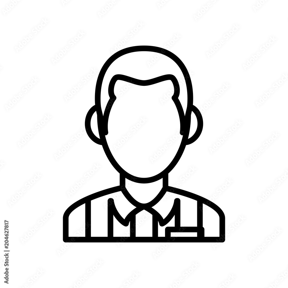 football referee man icon. simple illustration outline style sport symbol. football referee man icon. simple illustration outline style sport symbol.